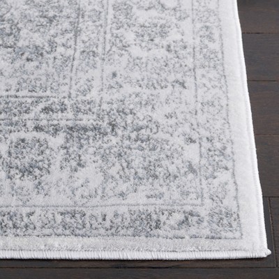 Gray Hand-Knotted Synthetic Traditional Area Rug