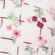 bright rose gridded floral
