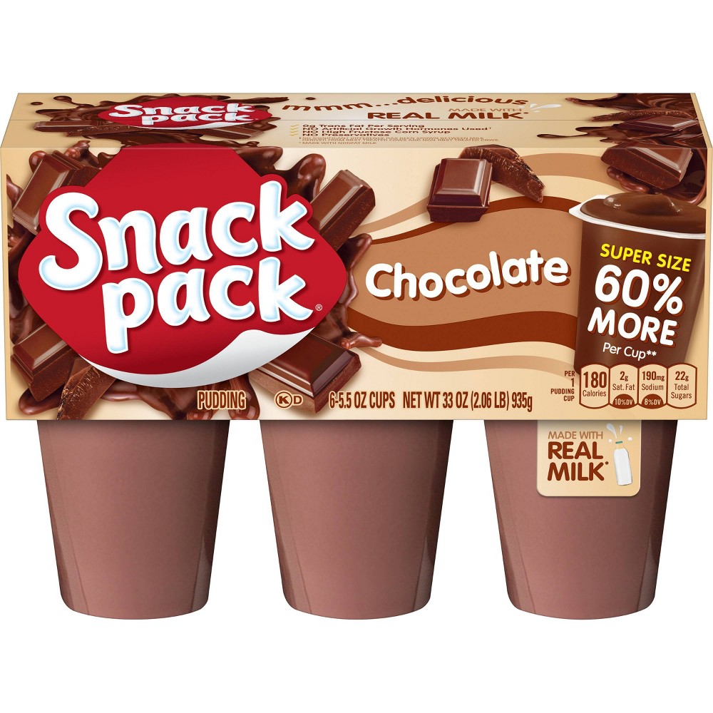 UPC 027000419823 product image for Snack Pack Super Chocolate Pudding - 5.5oz/6ct | upcitemdb.com