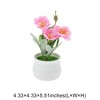 Unique Bargains Artificial Tree Mini Plum Blossoms Plastic 4.33"x4.33"x5.51" 1 Pcs - 3 of 4