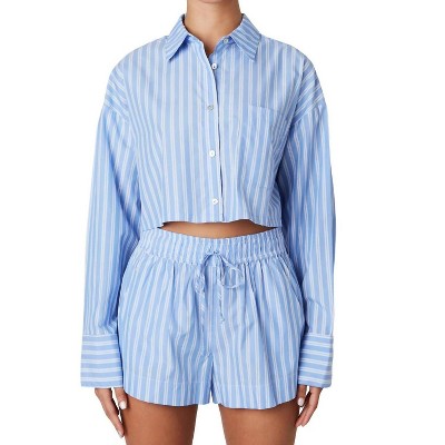 Women's Austin Button Up Crop Shirt - NIA