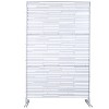 PAGED Privacy Screen Modern 76" H×48" W Metal Fence Partition Panel with Leaf Pattern for Patio Garden Room Divider - 4 of 4