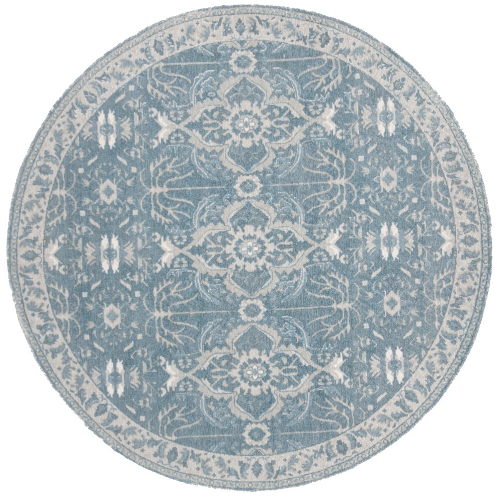 6' Tufted Medallion Round Area Rug Blue - Safavieh
