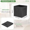Unique Bargains Fabric Storage Bins 3 Pcs - 2 of 4