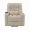Royal Hampton Power Recliner Lift Chair with Heating Massage, Gray Faux Leather - 3 of 4