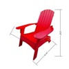 VisioGear Patio Folding Adirondack Chair, Patio Folding Chair with Sloping Seat, Patio Lawn Chair for Outside Garden, Red, 33.46"*35.43"*37.8" - 2 of 4