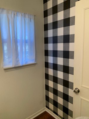 Buffalo Plaid Peel & Stick Wallpaper Black - Threshold™ : Target