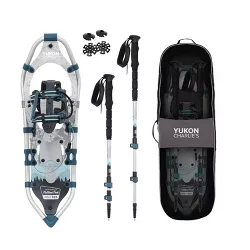 SaphiRose Snowshoes with Lightweight Aluminum Adjustable Ratchet Bindings for Men & Women with Carrying Tote Bag 