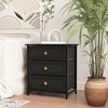 CIPACHO 2 Piece Black 20 Tall 3 Drawer Nightstand Set Ideal for Living Room to Organize Small Essentials and Brighten Your Space - 3 of 4