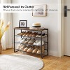 MaseiKar Shoe Rack, 4 Tier Shoe Organizer, Adjustable Shoe Shelves, Flat or Slanted, Holds 9-12 Pairs, Stable and Durable for Entryway, Brown - 4 of 4
