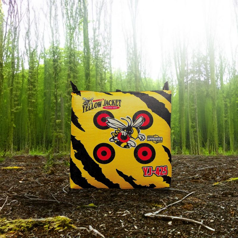 Morrell Yellow Jacket YJ-425 Outdoor Portable Adult Field Point Archery Bag Target with 2 Shooting Sides, 10 Bullseyes, and Carry Handle, Yellow, 5 of 7