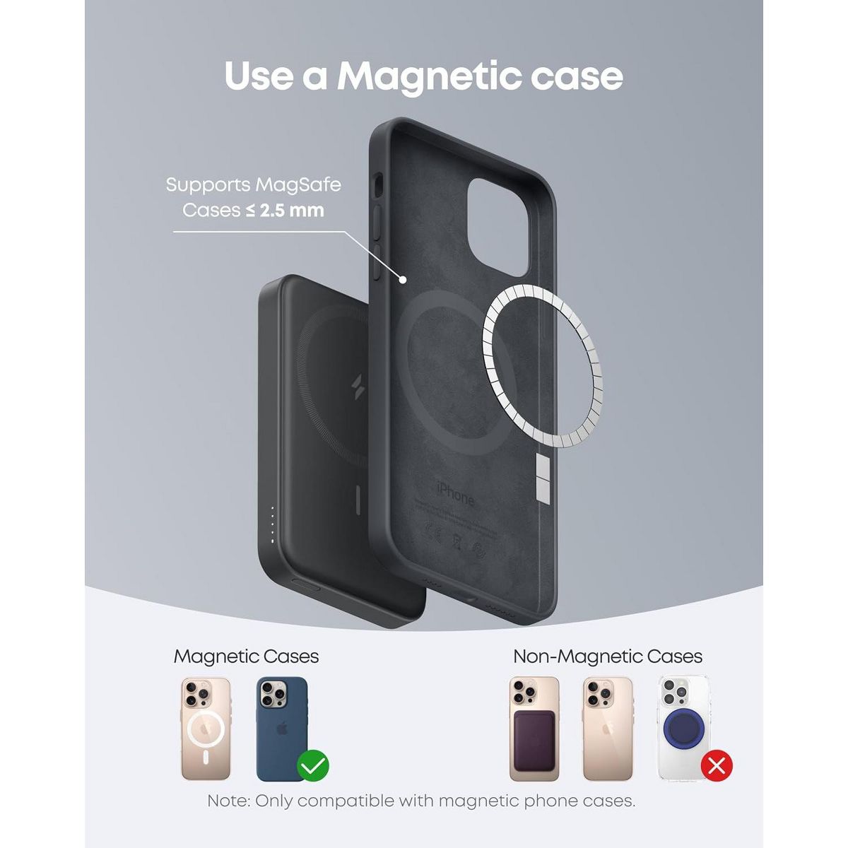 Refurbished Anker 622 Magnetic Power Bank, 5,000mAh Foldable Wireless Charger, Stand & USB-C Port, MagSafe-Compatible for iPhone 16/15/14/13 - thumbnail 6