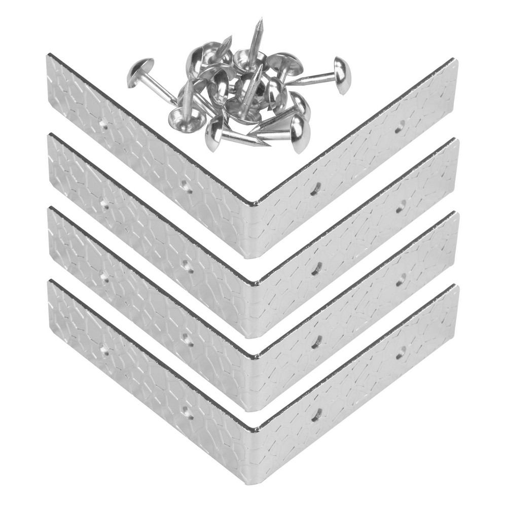 Dritz Small 3pk Home Textured Right Angle Corners Nickel: DIY Craft Embellishments, Iron Material, Ages 12+, 9 Pieces