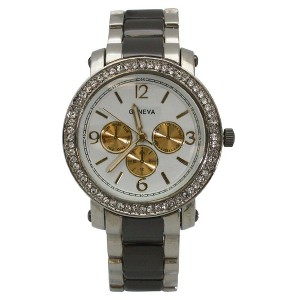 OLIVIA PRATT RHINESTONE BEZEL BRACELET METAL WATCH - 1 of 4