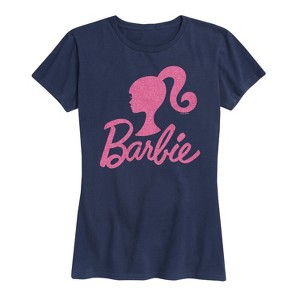 Women's - Barbie - Pink Glitter Logo Short Sleeve Graphic T-Shirt - 1 of 4