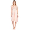 Casual Nights Women's Cap Sleeve Flower Silky Tricot Nightgown - 2 of 4