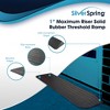 Silver Spring Solid Rubber Threshold Ramp for Wheelchairs, Scooters & More, 1" Rise, Black - Heavy-Duty and Portable Doorway Ramps for Mobility Aid - 2 of 4