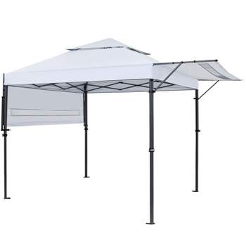 Topeakmart 10x17ft Pop-up Gazebo Canopy with Double Awnings