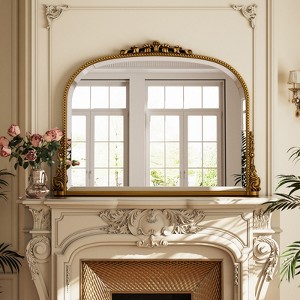 BEAUTYPEAK Arched Vintage Baroque Bathroom Vanity Mirrors - 1 of 4