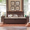 SinCiDo Farmhouse Queen Size Bed Frame with 47" Headboard, Sliding Barn Door Footboard, Wood Slat Platform Bed, No Box Spring Needed - 2 of 4