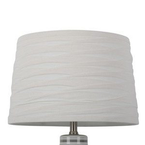 Linen Overlay Modified Drum Large Lamp Shade Ivory - Threshold™: Cotton-Polyester Blend, No Assembly Required - 1 of 3