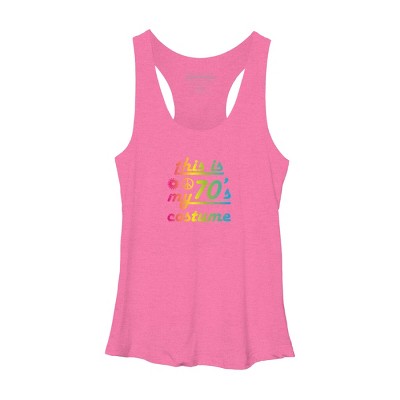 Women's Design By Humans This Is My 70s Costume Funny 70s Show Halloween 1970s Gifts 70s By dogsandhugs Racerback Tank Top