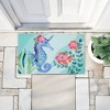 Stupell Industries Horned Seahorse & Fish Printed Outdoor Door Mat, design by Audrey Jeanne Roberts, 18"x30" - 4 of 4