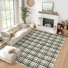 Indoor Modern Geometric Checkered Non Slip Area Rugs, Low Pile Non Slip Floor Carpet for Home Office - 2 of 4