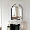 GlasFlength Decorative Wall Mirrors Aluminum Frame Wall Mounted Decorative Mirror, Modern Arched Vanity Mirror, Black, 36"*24"*1.2" - 4 of 4