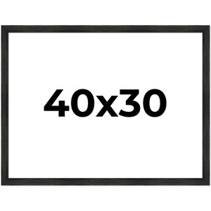 PosterPalooza | 40x30 Wide Barnwood Picture Frame, UV Acrylic, 6 Finishes - Grey, Brown, White, and Black - 1 of 4