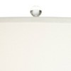 Vienna Full Spectrum Lana Modern Table Lamp 38 1/2" Tall Clear Crystal Glass Column White Drum Shade for Bedroom Living Room Bedside Nightstand Office - 3 of 4