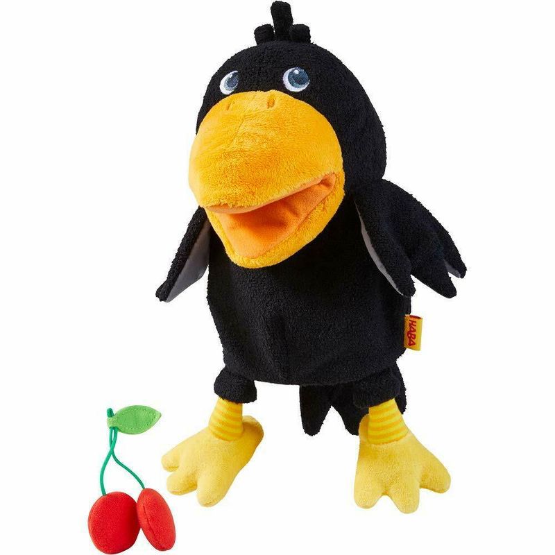 HABA Theo The Raven Glove Puppet with Cherries, 1 of 8