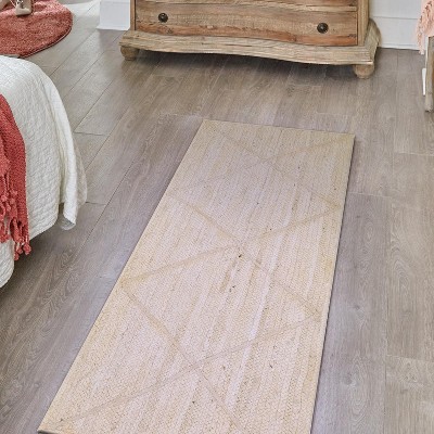 Unique Loom Braided Jute Trellis Solid Indoor Braided Area Rug