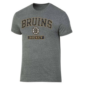 NHL Boston Bruins Men's Gray Tri-Blend T-Shirt - 1 of 3