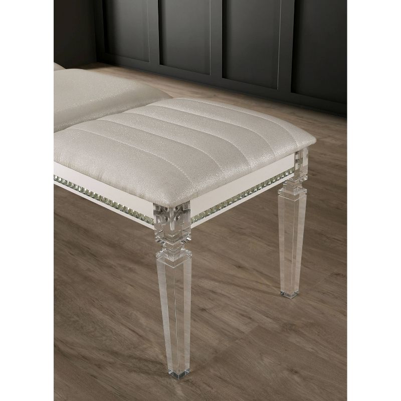 Cobblestone Acrylic Legs Bench Pearl White - HOMES: Inside + Out, 4 of 5