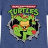 Girls' - Teenage Mutant Ninja Turtles - Raphael Breaking Through Shirt Fitted Short Sleeve Graphic T-Shirt - 2 of 4