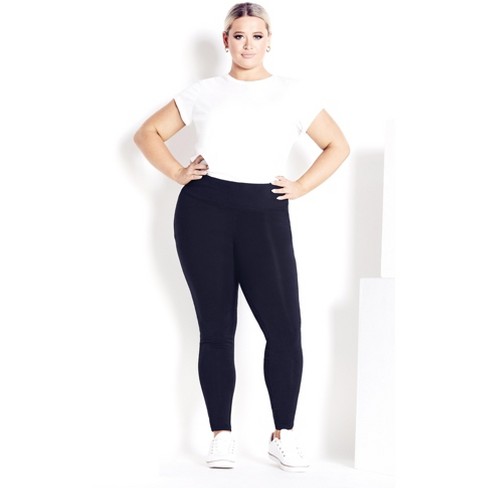 AVENUE | Women's Plus Size Supima® Active Pant Black - average - 26W/28W