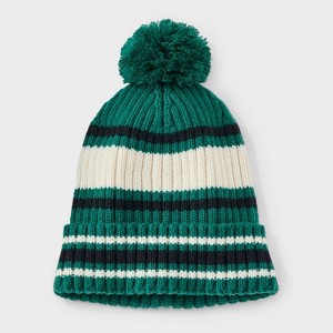 Boys' Rib Striped Beanie Hat - Cat & Jack™ - 1 of 3