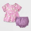 Baby Girls' Short Sleeve Gauze Short Set - Cat & Jack™ - 2 of 4