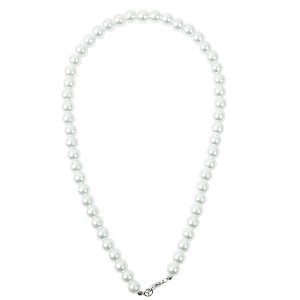 PiccoCasa Women's Faux Pearl Beaded Choker Necklace with Lobster Clasp for Wedding Brides - 1 of 4