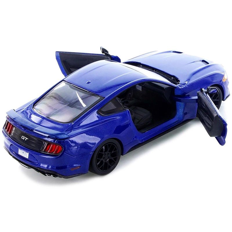2018 Ford Mustang GT 5.0 Blue with Black Wheels 1/24 Diecast Model Car by Motormax, 3 of 4