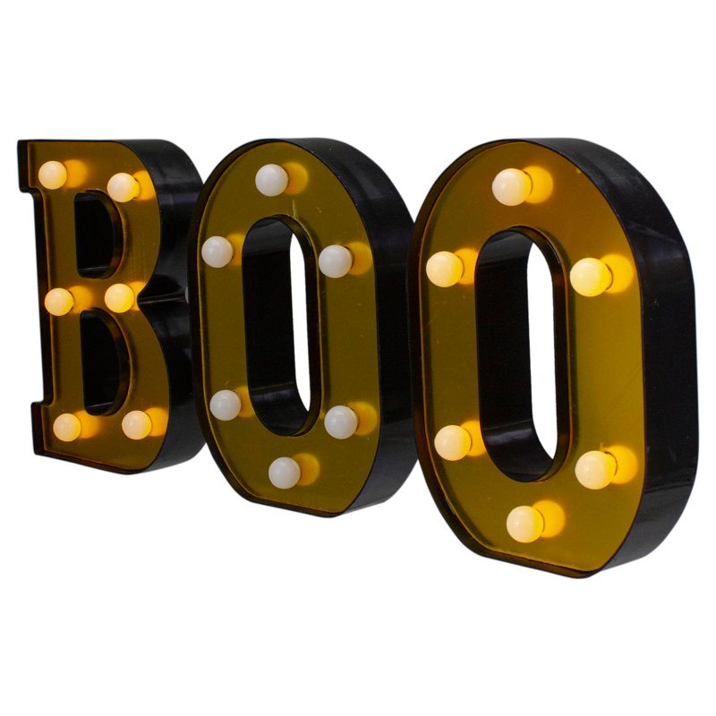 Northlight 6.5" LED Lighted "BOO" Halloween Marquee Sign, 4 of 6