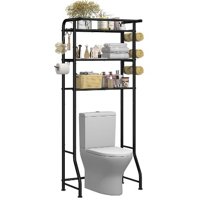 Simple Trending 3 Tier Over The Toilet Rack Black