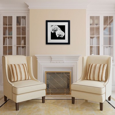 Michael Harrison Black Framed Orchid Botanical Print on Canvas