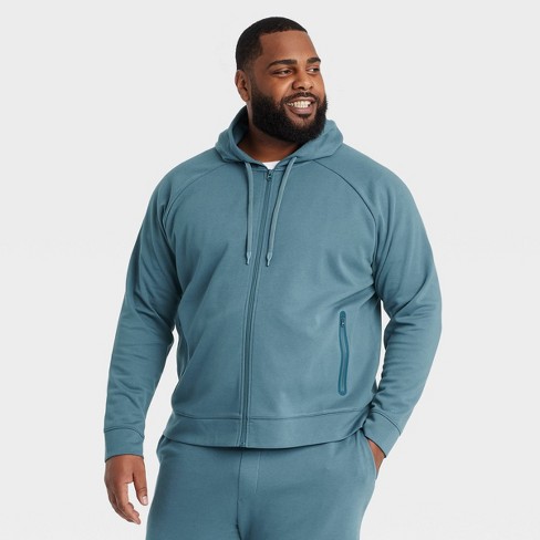 Men s Big Ponte Full zip Hoodie All In Motion Blue 2xl Target