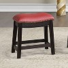 Simple Relax Set of 2 PU Upholstered Barstools with Nailhead Trim - 2 of 4