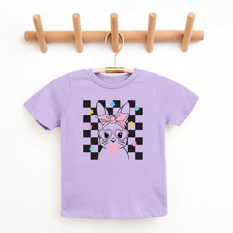 The Juniper Shop Checkered Groovy Bunny Youth Short Sleeve Tee, 1 of 3