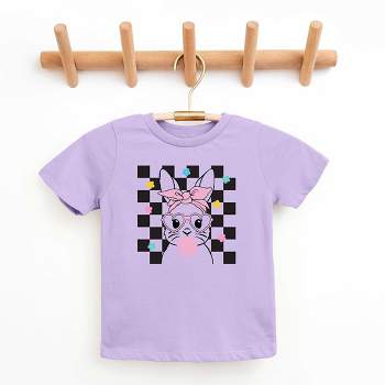 The Juniper Shop Checkered Groovy Bunny Youth Short Sleeve Tee