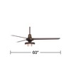 60" Casa Vieja Turbina DC Modern Indoor Outdoor Ceiling Fan with LED Light Remote Control Oil Rubbed Bronze White Glass Damp Rated for Patio Exterior - 4 of 4