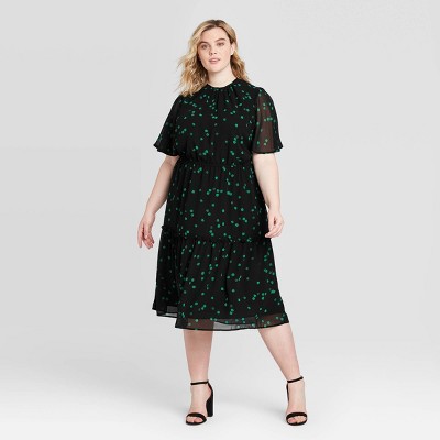target black midi dress